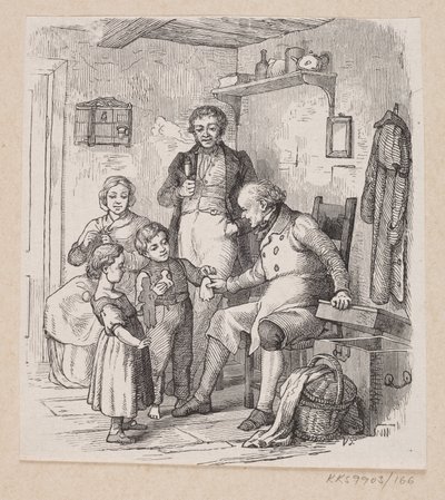 Ilustracja do „Pod wierzbą” w H.C. Andersen, „Bajki i opowiadania”, tom 2 autorstwa H.P. Hansen