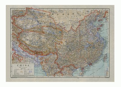 Mapa Chin, ok. 1910 r autorstwa HW Cribb