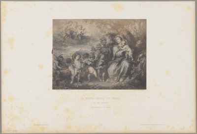 Święta Rodzina i aniołowie autorstwa H. Bayard and F. A. Renard