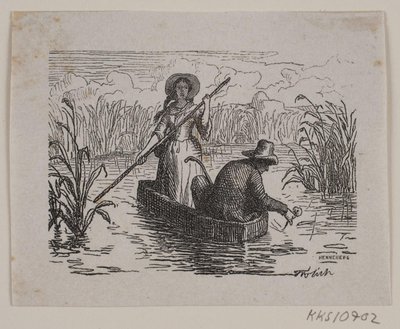 Ilustracja do T. A. Beckera, „Ringen på Hastrup” autorstwa H. C. Henneberg