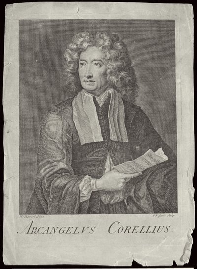 Arcangelo Corelli (1653-1713) wyryty przez Van der Gucht autorstwa H. Howard