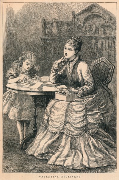Odbiorniki walentynkowe, 1875. autorstwa H. Johnson