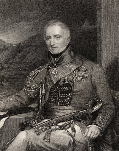 Sir Rufane Shaw Donkin, rycina W. Holla, z „Narodowej Galerii Portretów, tom III”, wydana ok. 1835 (lito) autorstwa H. Mayer