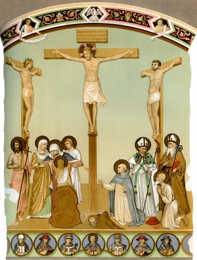 Chrystus na krzyżu, XV wiek 1849. autorstwa H Moulin