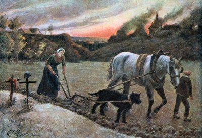 Kobieta na polu, 1915. autorstwa H. Mouren