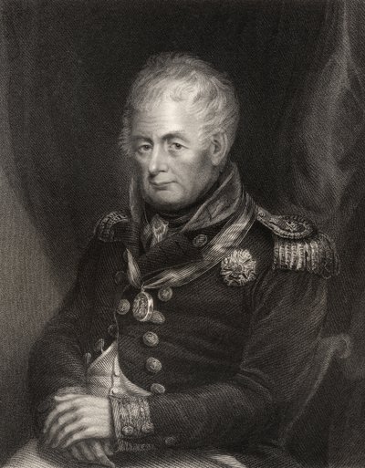 Admirał William Carnegie, sztychowany przez Henry