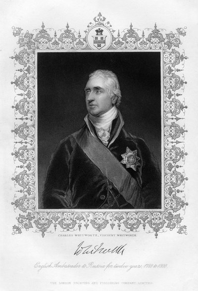 Charles Whitworth, wicehrabia Whitworth, XIX wiek autorstwa H. Robinson