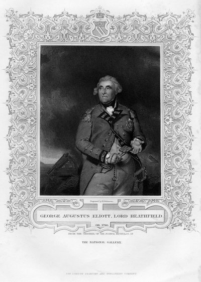 George Augustus Eliott 1717-1798, 1. baron Heathfield, XIX wiek. autorstwa H. Robinson