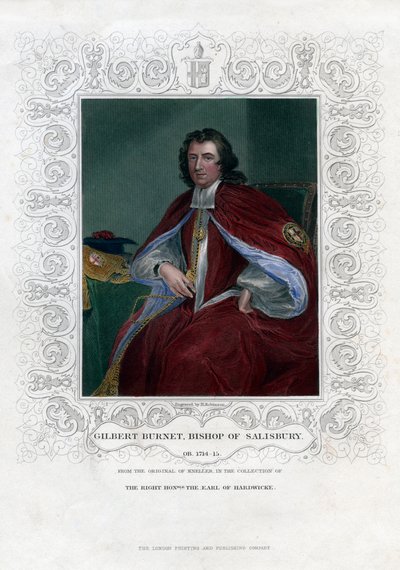 Gilbert Burnet, szkocki teolog i historyk, XIX wiek autorstwa H. Robinson