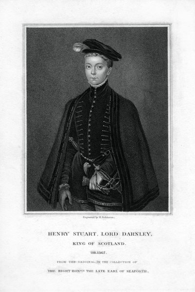 Henry Stuart, Lord Darnley, drugi mąż Marii, królowej Szkotów, XIX wiek. autorstwa H. Robinson