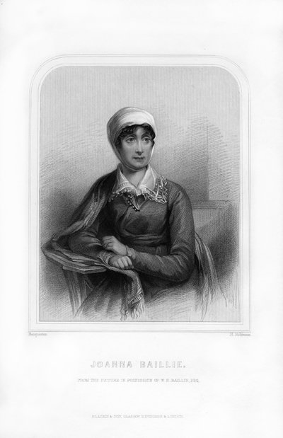 Joanna Baillie, szkocka poetka i dramaturg, 1870 autorstwa H. Robinson