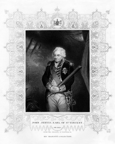 John Jervis, 1. hrabia St Vincent, admirał w Royal Navy, XIX wiek. autorstwa H. Robinson