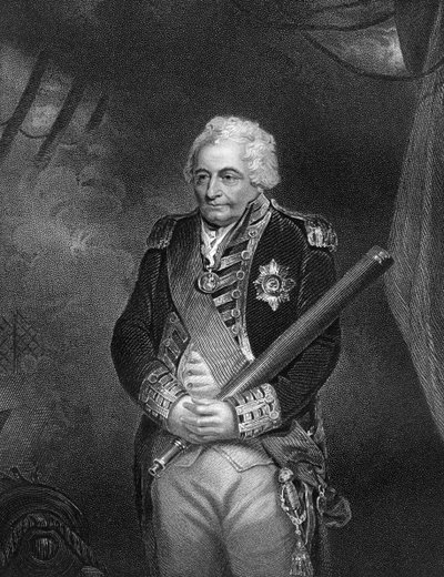 John Jervis, hrabia św. Wincentego, ok. 1809 r., ok. 1857 r. autorstwa H. Robinson