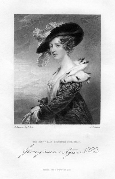 Lady Georgina Agar-Ellis, XIX wiek. autorstwa H. Robinson