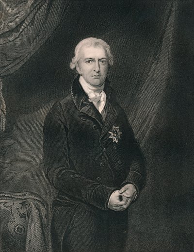 Robert Banks Jenkinson, hrabia Liverpoolu, ok. 1820, połowa XIX wieku. autorstwa H. Robinson
