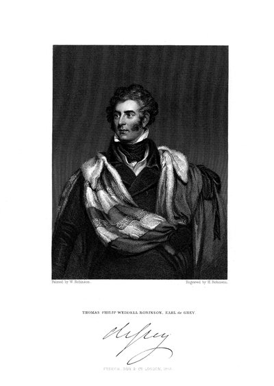 Thomas Philip Robinson, 2. hrabia de Grey, 1781-1859, 1844. autorstwa H. Robinson