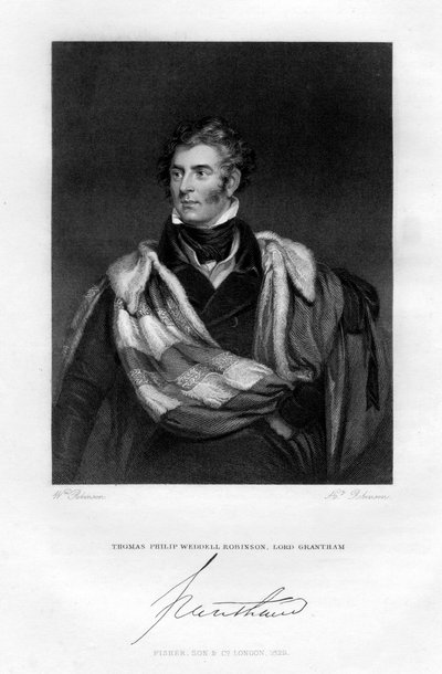 Thomas Philip Weddell Robinson, Lord Grantham, 1829 autorstwa H. Robinson