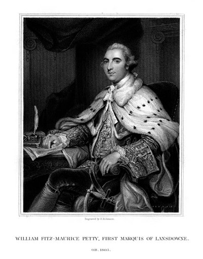 William Petty, 1. markiz Lansdowne, brytyjski mąż stanu wigów, 1832. autorstwa H. Robinson