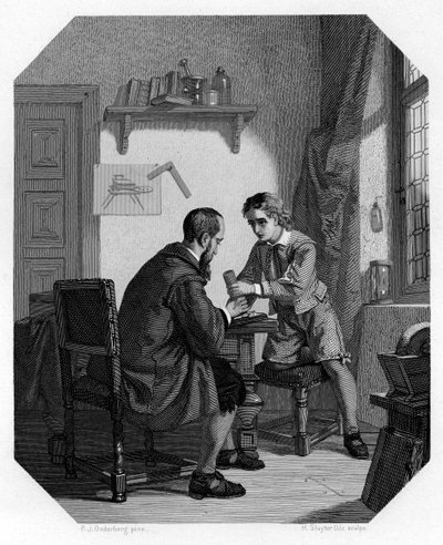 Hans Jansen i jego syn Sacharias, c1870 autorstwa H. Sluyter