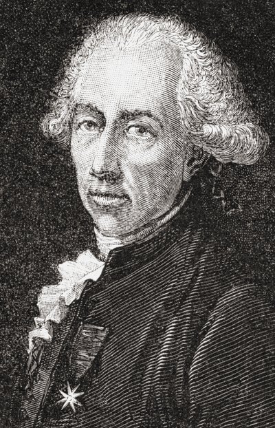 Francois Alexandre Frederic, Duc de la Rouchefoucauld-Liancourt, ryty Pannemaker-Ligny, z „Histoire de la Revolution Francaise” Louisa Blanca (1811–82) autorstwa H. de la Charlerie