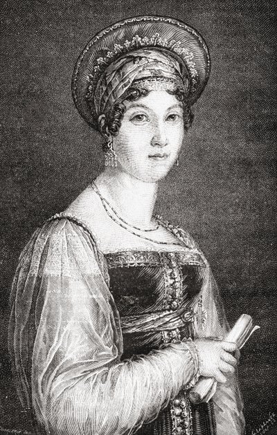Mademoiselle Mars, grawerowana przez La Plante, z „Histoire de la Revolution Francaise” Louisa Blanca (1811-82) autorstwa H. de la Charlerie