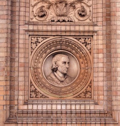 Detal fasady hamburskiej Kunsthalle (zdjęcie) autorstwa H. v. d. Schirrmacher G. T. and Erbe A. Hude