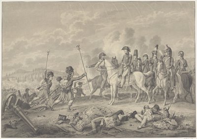 Książę Wellington otrzymuje dwa sztandary z orłami schwytanymi na Francuzach podczas bitwy pod Waterloo, 1815 autorstwa Haatje Pieters Oosterhuis