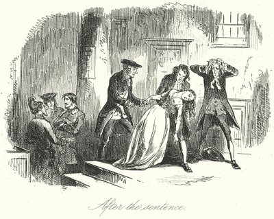 Po wyroku (grawerunek) autorstwa Hablot Knight (1815-92) (after) Browne