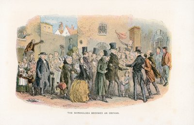 Ilustracja do książki "Mała Dorrit" (kolorowa litografia) autorstwa Hablot Knight (1815-92) (after) Browne