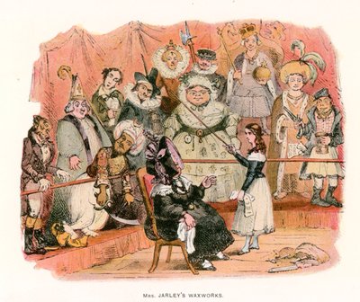 Ilustracja do książki "The Old Curiosity Shop" (kolorowa litografia) autorstwa Hablot Knight (1815-92) (after) Browne