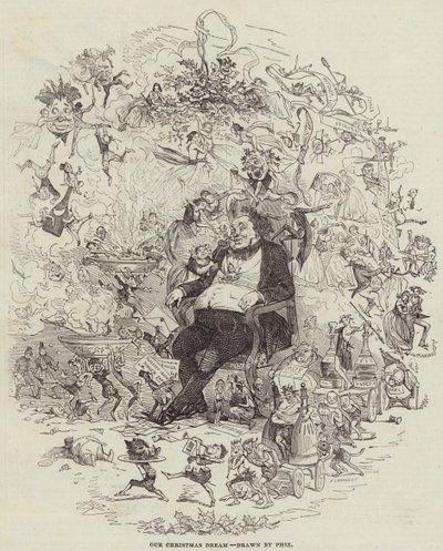 Nasz świąteczny sen (grawerunek) autorstwa after Hablot Knight Browne