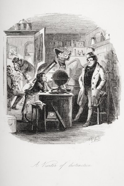 Wyróżniony gość, ilustracja z „Dombey and Son” Charlesa Dickensa (1812-70) po raz pierwszy opublikowana w 1848 r. (lito) autorstwa Hablot Knight Browne