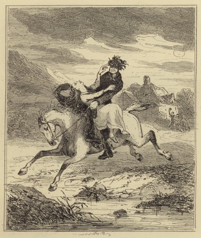 Porwanie panny Gould autorstwa Hablot Knight Browne