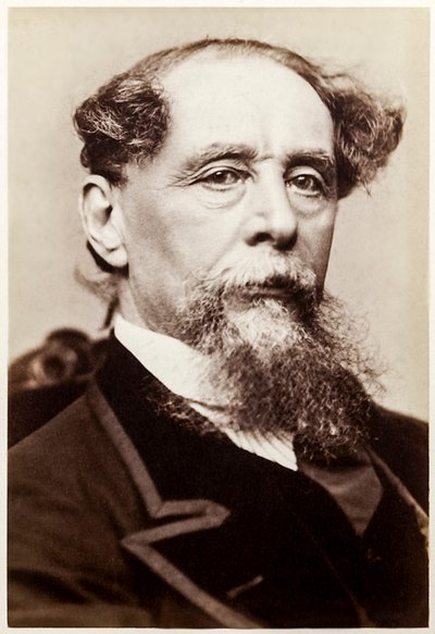 Charles Dickens: angielski pisarz i popularny powieściopisarz wiktoriański autorstwa Hablot Knight Browne