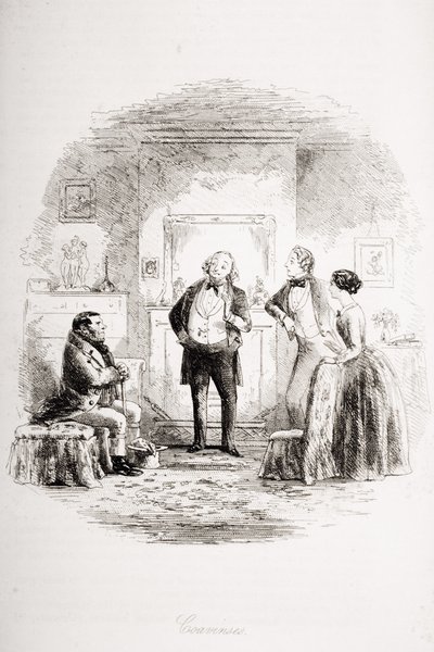 Coavinses, ilustracja z „Ponurego domu” Charlesa Dickensa (1812-70) wydana w 1853 r. autorstwa Hablot Knight Browne