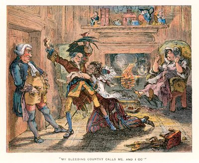 Ilustracja do Barnaby Rudge. autorstwa Hablot Knight Browne