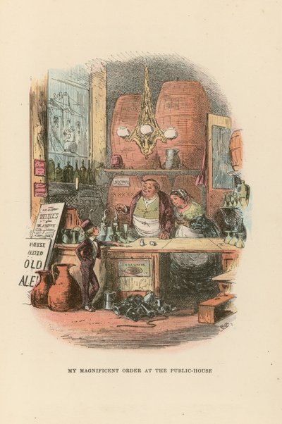 Ilustracja do Davida Copperfielda autorstwa Hablot Knight Browne