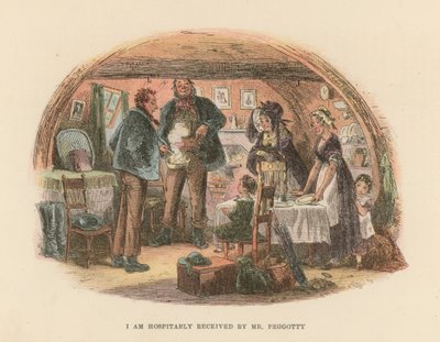 Ilustracja do Davida Copperfielda autorstwa Hablot Knight Browne