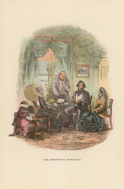 Ilustracja do Davida Copperfielda autorstwa Hablot Knight Browne