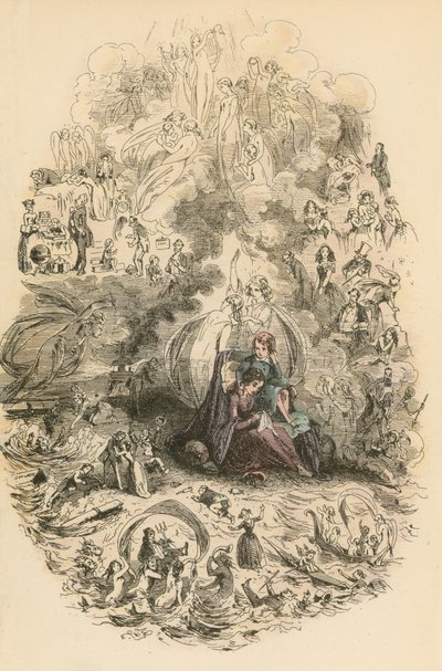 Ilustracja do Dombey i Son autorstwa Hablot Knight Browne