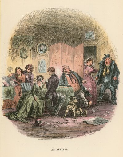 Ilustracja do Dombey i Son autorstwa Hablot Knight Browne