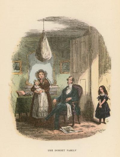 Ilustracja do Dombey i Son autorstwa Hablot Knight Browne