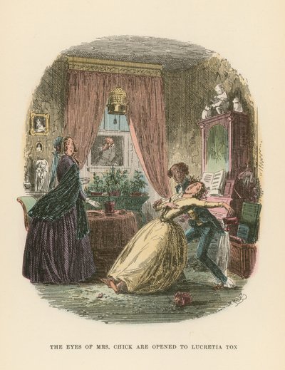 Ilustracja do Dombey i Son autorstwa Hablot Knight Browne