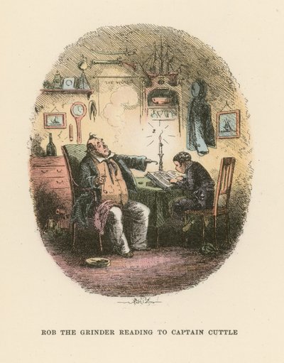 Ilustracja do Dombey i Son autorstwa Hablot Knight Browne