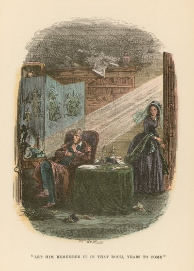 Ilustracja do Dombey i Son autorstwa Hablot Knight Browne