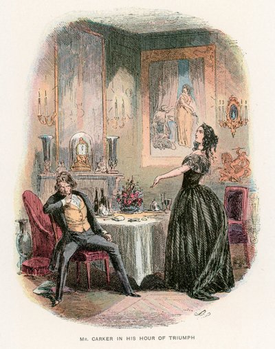Ilustracja do Dombey i Son autorstwa Hablot Knight Browne