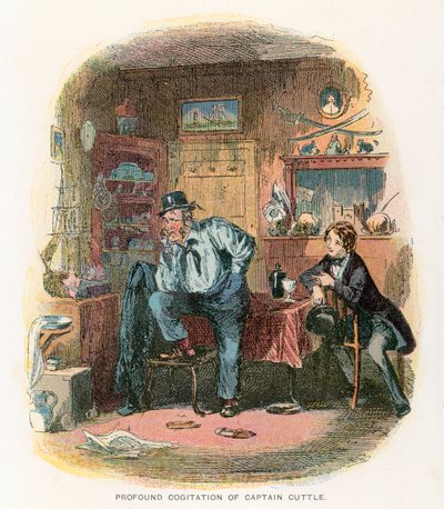 Ilustracja do Dombey i Son autorstwa Hablot Knight Browne