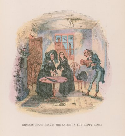 Ilustracja do Mikołaja Nickleby autorstwa Hablot Knight Browne