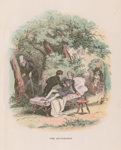 Ilustracja do Mikołaja Nickleby autorstwa Hablot Knight Browne