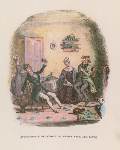 Ilustracja do Mikołaja Nickleby autorstwa Hablot Knight Browne